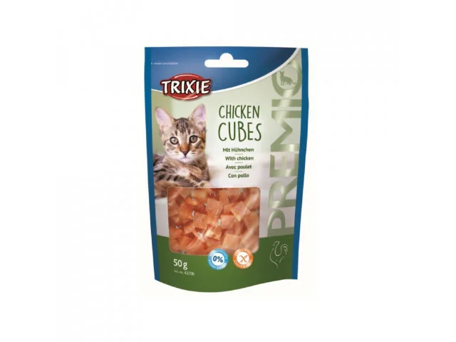 2020318 Trixie Chicken Cubes лакомство для кошек с мясом птицы, 50 г — изображение 1