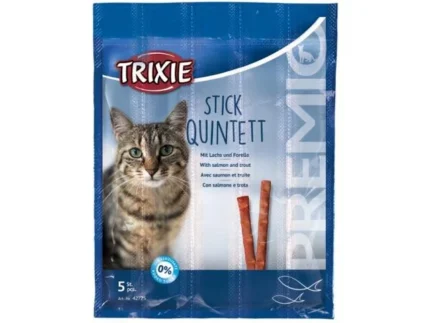 Trixie Stick Quintett лакомство для кошек с лососем и форелью, 5 шт.