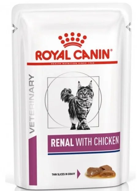 2020339 Royal Canin Renal влажный диетический корм для кошек при хронической почечной недостаточности с курицей, 85 г — изображение 1