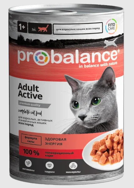 Pro Balance Active влажные консервы для активных и энергичных кошек, 415 г