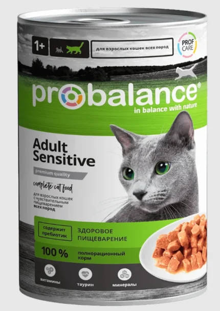 Pro Balance Sensitive влажные консервы для кошек с чувствительным пищеварением, 415 г