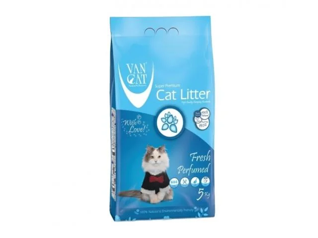 2031116 Van Cat Fresh комкующийся наполнитель с ароматом весенней свежести, 5 кг — изображение 1