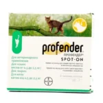 Profender капли на холку для кошек массой от 0,5 до 2,5 кг против круглых и ленточных гельминтов 1 пипетка 0,35 мл