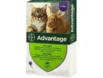 Advantage, 4 kq-dan çox çəkiyə malik pişiklərdə və dekorativ dovşanlarda birə infeksiyalarının qarşısının alınması və müalicəsi üçün istifadə olunan bir dərmandır. 1 pipet 0,8 ml-dir.
