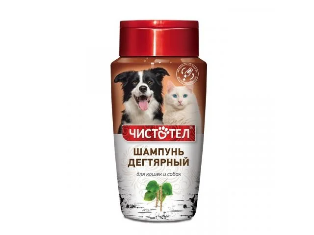 2040076-2 Чистотел дегтярный шампунь от блох для кошек и собак, 220 мл — изображение 1