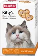 Beaphar Kitty's кормовая добавка с биотином, таурином, протеином для кошек, 180 таблеток