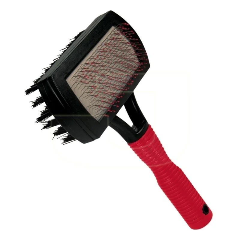 3568053 Trixie İtlərin tüklərini və alt paltarlarını təmizləmək üçün iki tərəfli hamar fırça, 17 x 10 sm - Image 1