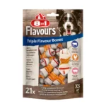 8in1 Triple Flavor Жевательные кости с мясным ассорти для собак весом до 5 кг