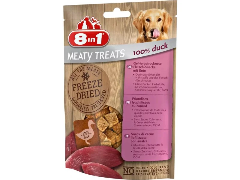 5680010 8in1 Dog Freeze Dried Сублимированное лакомство для собак из утки , 50 г — изображение 1
