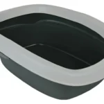 Туалет Carlo, лоток для кошек, темно-серый/светло-серый 31х14х43 см