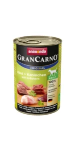 Gran Carno Adult для взрослых собак с говядиной, кроликом и травами 800 г