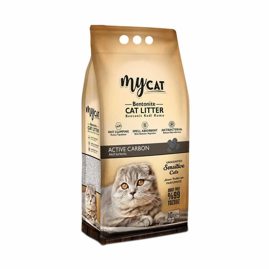 6010372 My Cat наполнитель с активированным углем 10 л — изображение 1