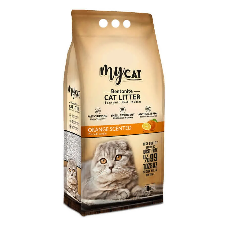 6010380 My Cat наполнитель с ароматом апельсина, 10 л — изображение 1