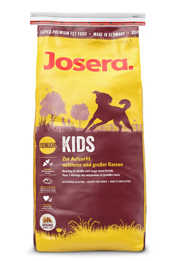 60104090 Josera Junior Kids сухой корм для щенков со вкусом домашней птицы (целый мешок 15 кг) — изображение 1