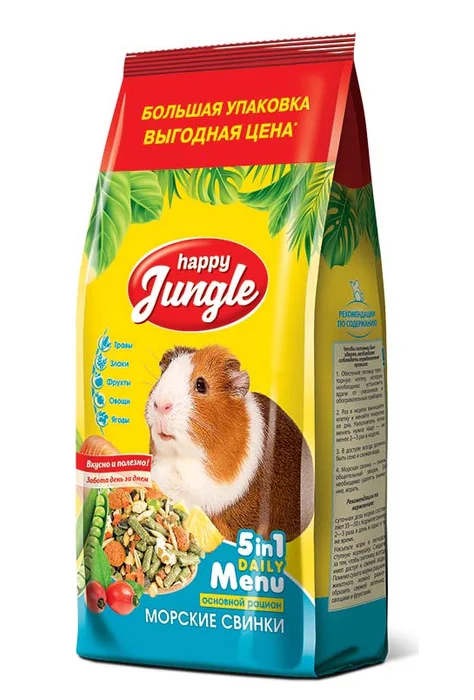 6010483 Happy Jungle основной рацион для морской свинки, 400 г — изображение 1