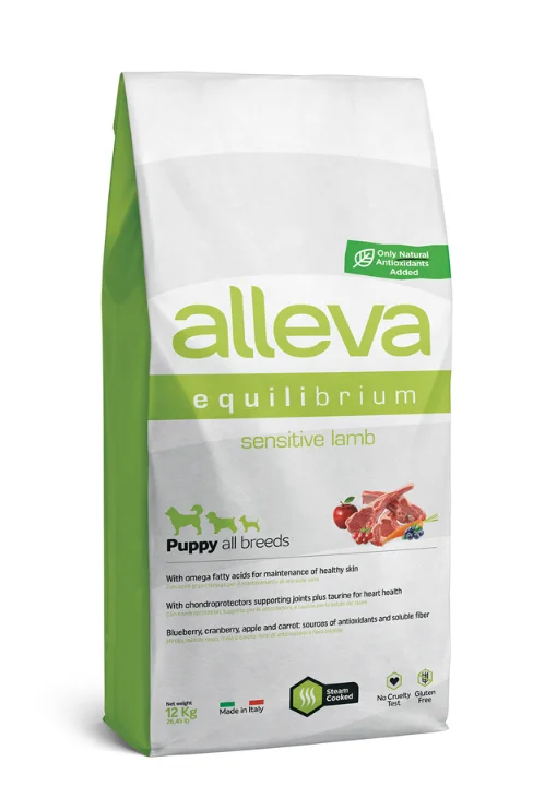601055301 Alleva Equilibrium Sensitive сухой корм для щенков всех пород, с ягненком (целый мешок 14 кг) — изображение 1
