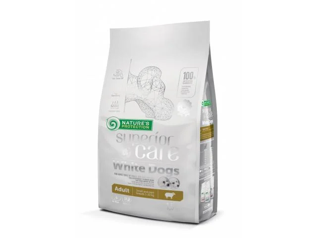 6010614 Ağ xəzli və quzu əti olan yetkin itlər, kiçik və cırtdan cinslər üçün Nature's Protection quru it yemi, 1.5 kq - Şəkil 1