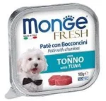 Monge Fresh нежные кусочки в паштете с тунцом для собак, супер премиум качества 100 г