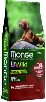 Monge Adult All Breeds Təbii Super Premium Quzu Kartof və Noxudla, bütün cinslərdən olan yetkin itlər üçün tam bir pəhriz, quzu, kartof və noxudla, super premium keyfiyyətli (toplu)