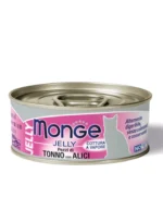 Monge Jelly Tonno con Acciughine yellowfin tuna with anchovies in jele, for cats, super premium quality 80g