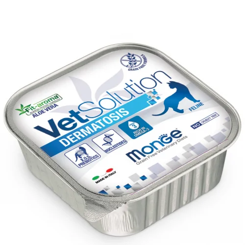 6010757-2 Monge Vet Soulution Dermatosis паштет для кошек при аллергиях и дерматитах 100 гр — изображение 1