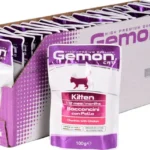 Gemon Kitten полнорационный корм для котят с кусочками курицы, высокого премиального качества 100 гр