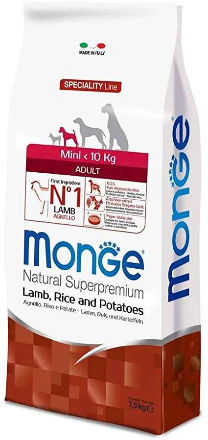 6010789 Monge Adult Natural Lamb, сухой корм для взрослых собак всех пород с ягненком, рисом и картошкой (на развес) — изображение 1