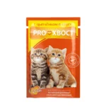 Pro Хвост влажный корм для котят с цыпленком в соусе, 85 г