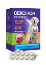 Сексион таблетки для собак и кошек с ароматом говядины, 10 табл.