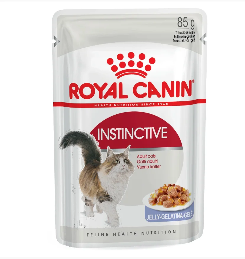 6010953 Royal Canin Instinctive полнорационный влажный корм для кошек старше одного года в желе, 85 г — изображение 1