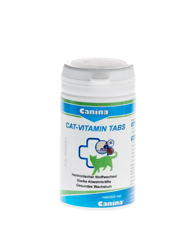 60200090 Canina Cat-Vitamin Tabs pişiklər üçün vitamin-mineral kompleksi, 50 q, 100 tablet. - Image 1