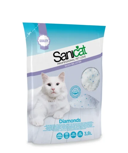 Sanicat Diamonds силикагелевый наполнитель, 3,8 л