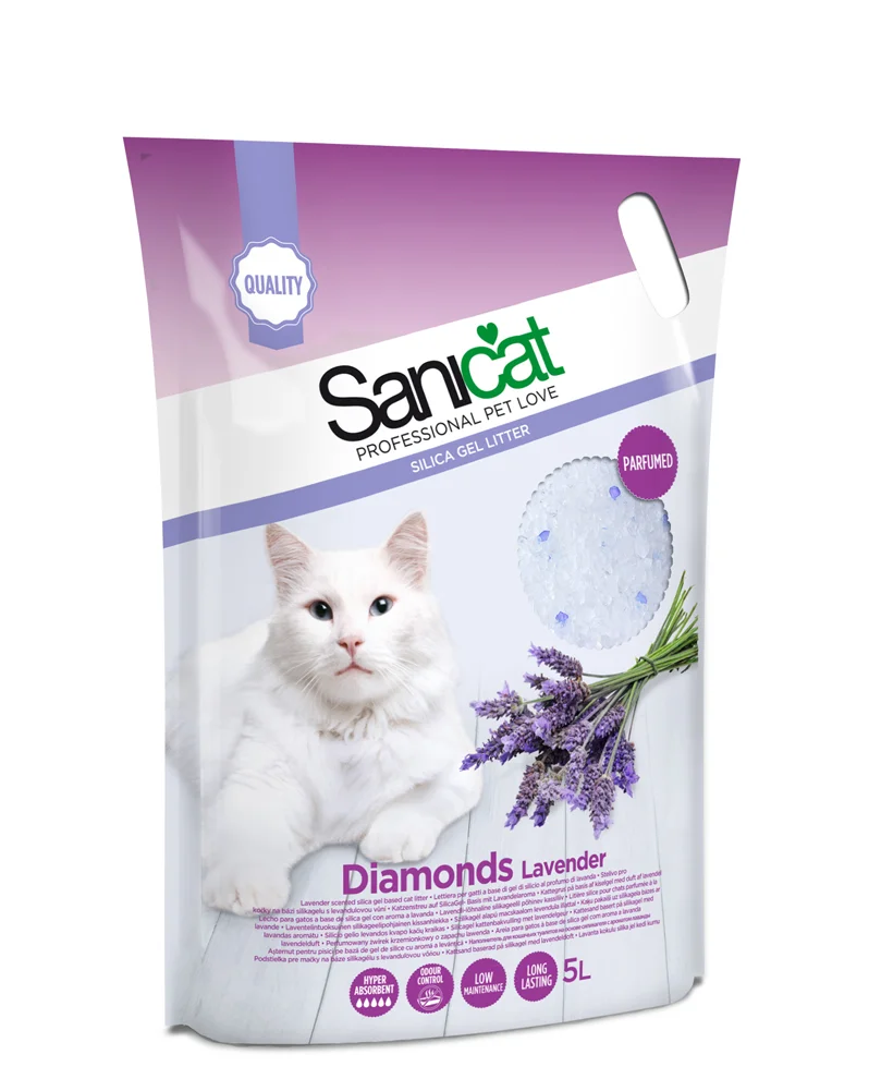6020029 Sanicat Diamonds Lavanda ətri ilə lavanda silika gel zibil qabı, 5 l - Image 1