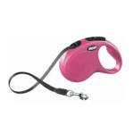 Flexi New Classic M Tape 5 m ременной поводок-рулетка длиной 5 м для собак весом до 25 кг (розовый)