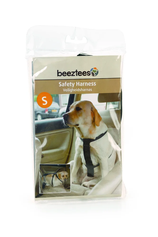 6020064 Beeztees Safety harness шлейка к ремню безопасности автомобиля для собак, шея Ø40 см, живот Ø60 см — изображение 1