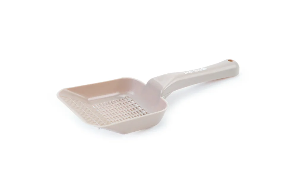 6020098 Beeztees Cat litter scoop fine совок для кошачьего туалета, 27×10×20 см (бежевый) — изображение 1