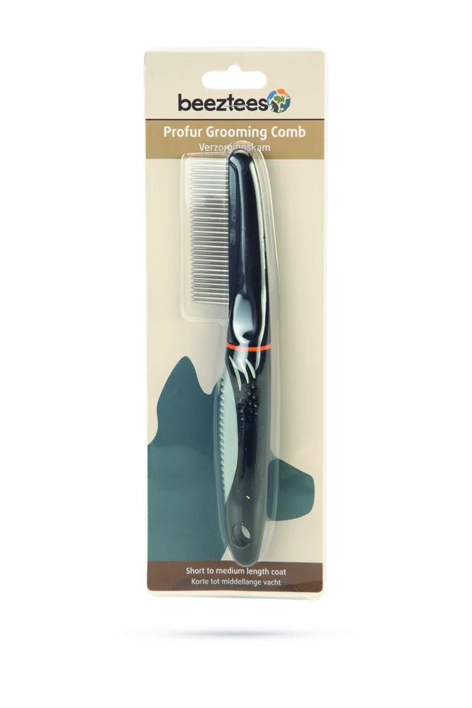 6020114 Beeztees Profur grooming comb расческа для груминга с вращающимися зубцами, 22 см — изображение 1