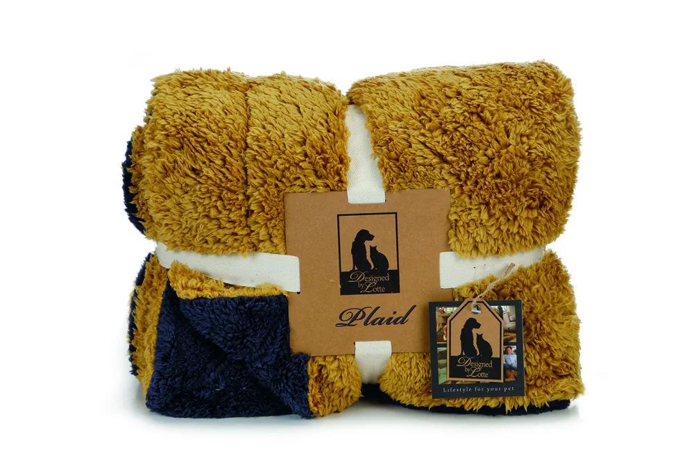 6020181-2 Designed by Lotte Plush plaid Wush коврик для кошек и собак, 150×125 см — изображение 1