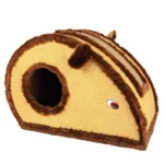 Домик-мышка для кошек с когтеточкой, 45×25×30 см