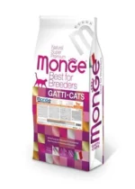 Sterilizasiya olunmuş Monge Monoprotein Yetişdiricilər üçün Ən Yaxşısı Ördək, sterilizasiya edilmiş və kastrasiya edilmiş pişiklər üçün tam quru yemdir, ördəklə, super premium keyfiyyətli (toplu)