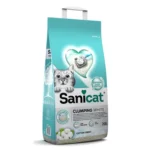 Sanicat Clumping White Cotton Fresh белый комкующийся наполнитель с запахом свежего хлопка, 10 л