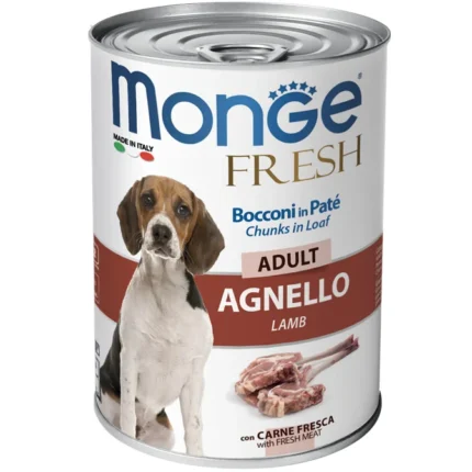 Monge Fresh Dog паштет для взрослых собак с мясом ягненка, 400 г