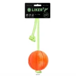Collar Liker Lumi мячик со светящим шнуром для щенков и собак мелких пород, оранжевый, Ø5 см