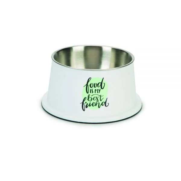 6020642 Beeztees Stainless steel feeding or drinking bowl Best Friend металлическая миска для собак, Ø19×9 см, 800 мл — изображение 1