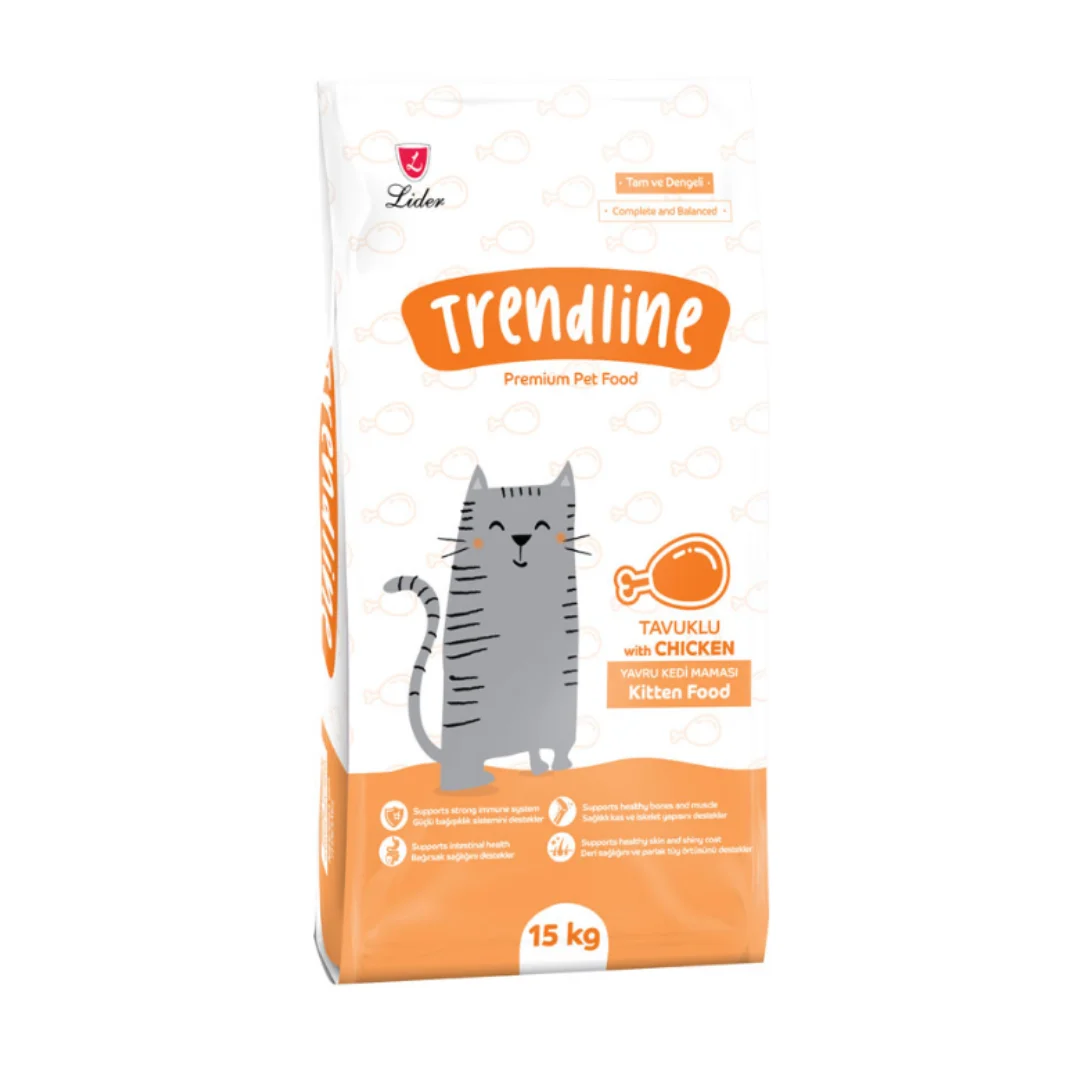 60206800-1 Trendline Kitten корм для котят со вкусом курицы (целый мешок 15 кг) — изображение 1