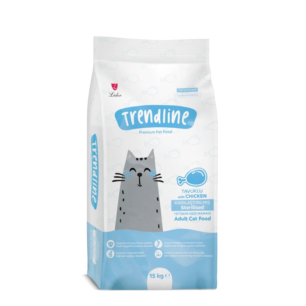 6020681-1 Trendline Sterilised корм для стерилизованных кошек и кастрированных котов со вкусом курицы, (на развес) — изображение 1