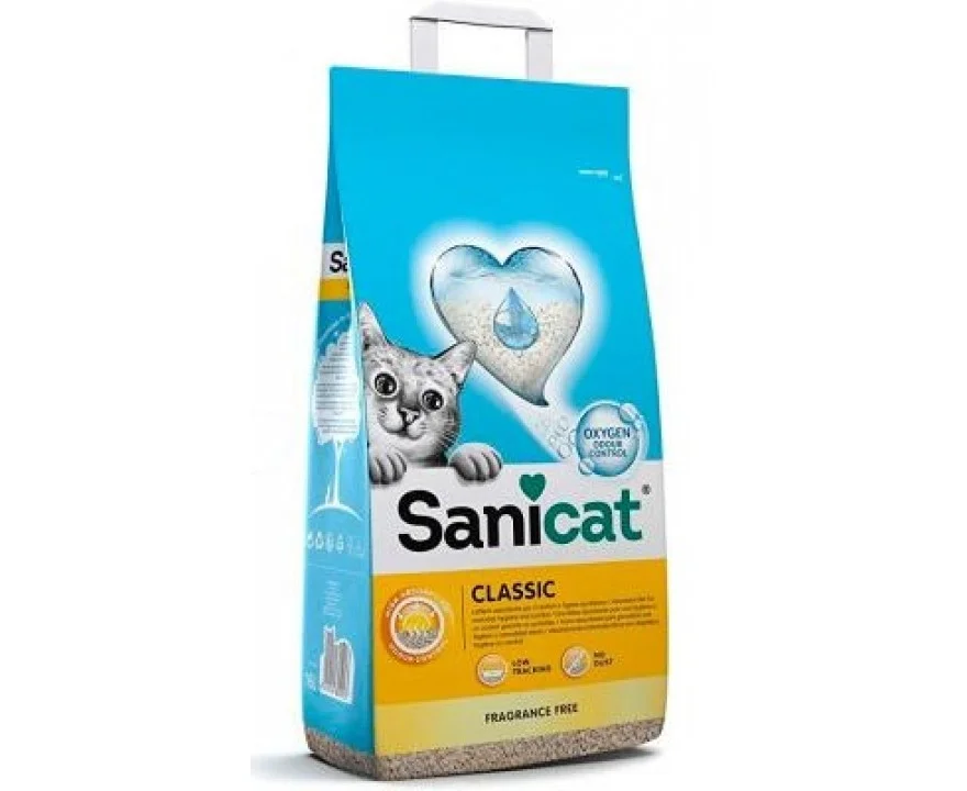 6020696 Sanicat Classic Unsecented натуральный впитывающий наполнитель без запаха, 10 л — изображение 1