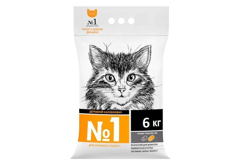 6020820 Collar древесный наполнитель для кошек №1, 6 кг — изображение 1