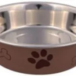 Trixie миска стальная с пластиковым цветным покрытием для собак 23 х 7 см, 2 л