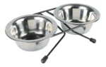 Trixie İtlər üçün dayaqlı ikiqat metal qab, 2 x 2.8L